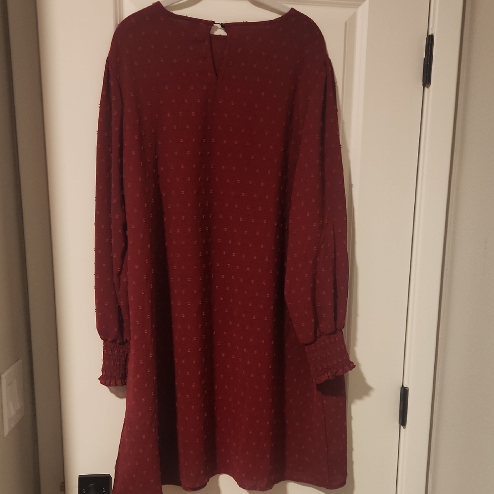 SHEIN Burgundy Long Sleeve Dress - Picture 6 of 6